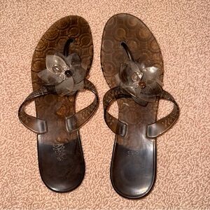 Coach Petuna clear jelly monogram sandals